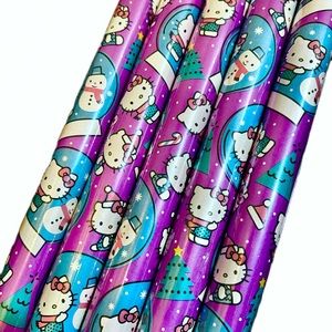 HELLO KITTY CHRISTMAS GIFT WRAP BUNDLE OF 5